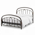Metal frame bed with arched headboard and footboard 200 x 150 x 100cm